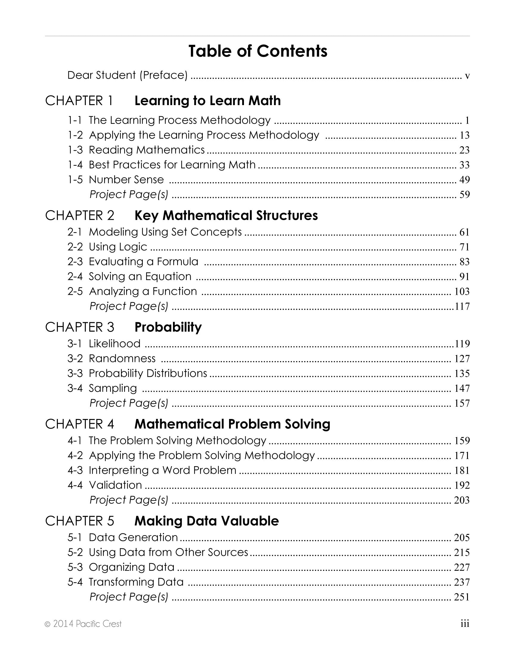 Quantitative Reasoning and Problem Solving