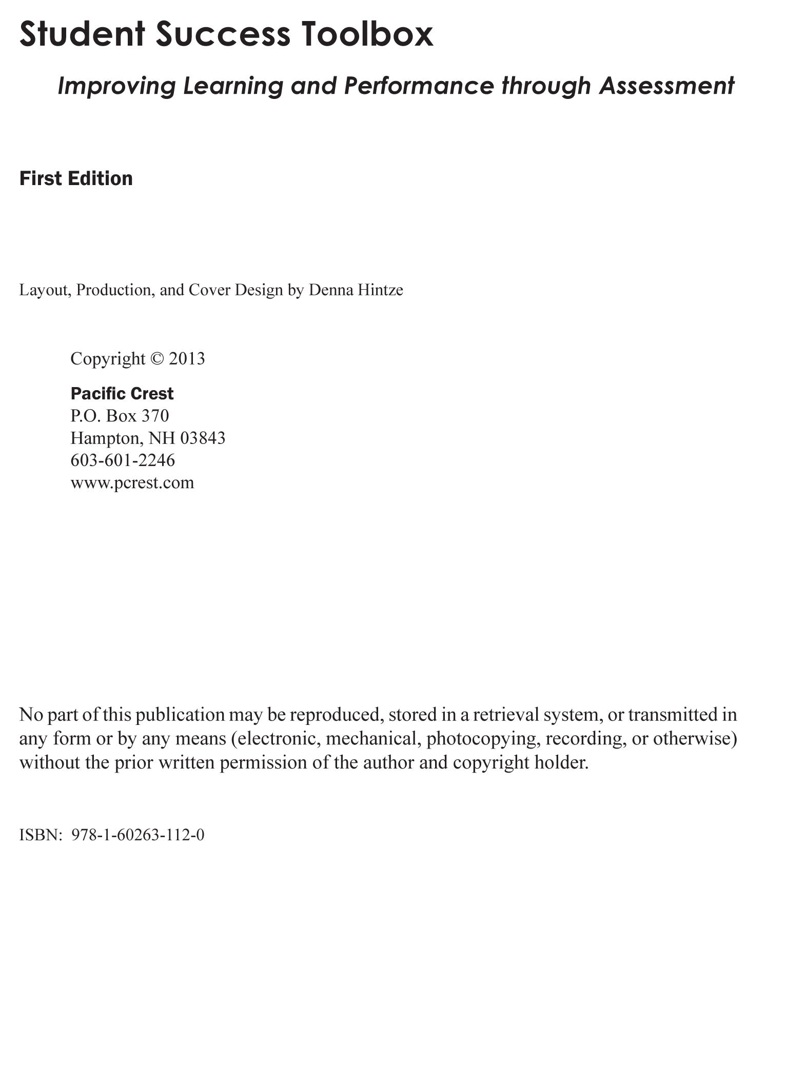 Student Success Toolbox Book (+ web resource) – Pacific Crest Inc
